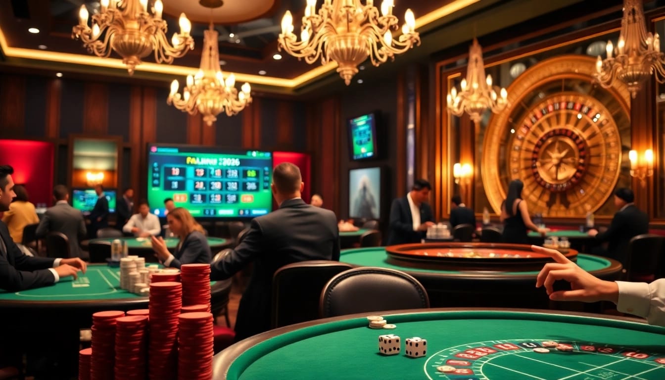 Vivez le frisson du casino en ligne Français 2026 avec des tables de paris à enjeux élevés et des joueurs excités.
