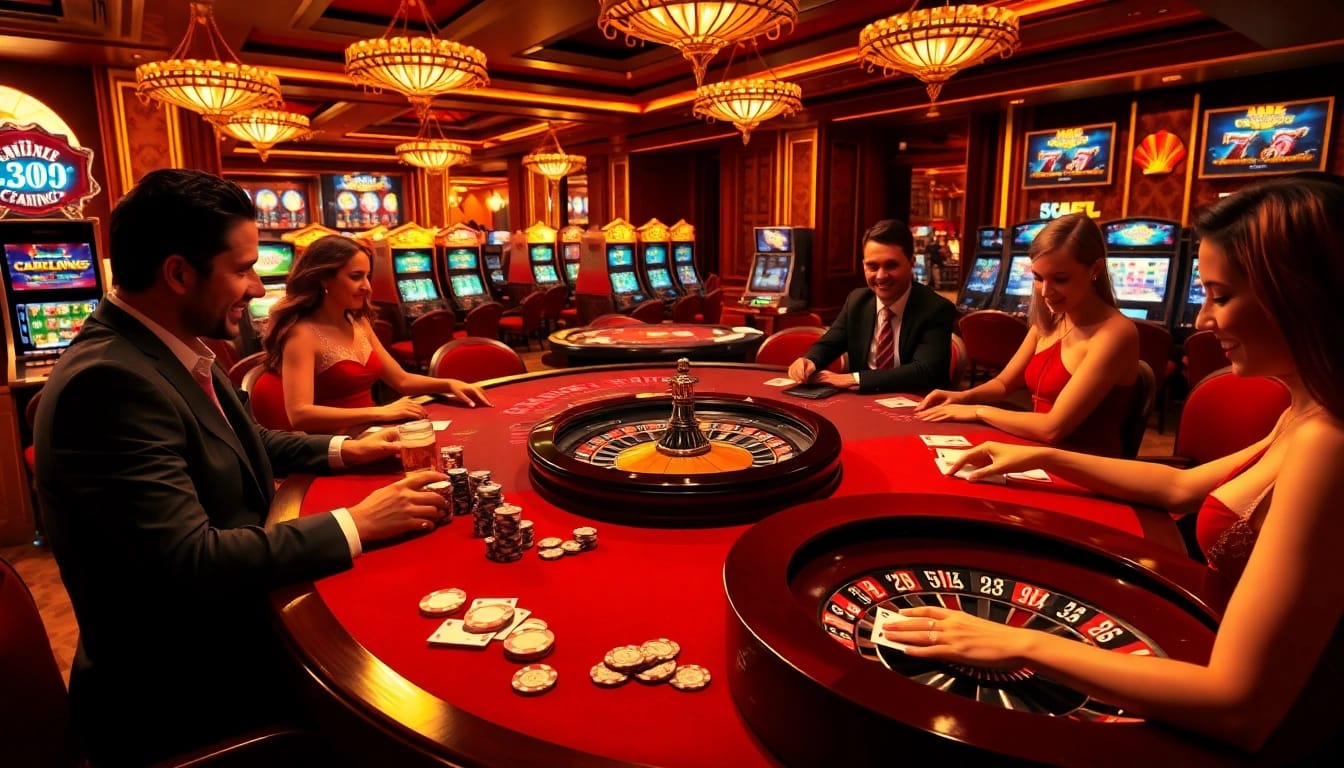 Profiter d'une partie passionnante de blackjack à la table du meilleure casino en ligne avec des jetons et des cartes colorés.