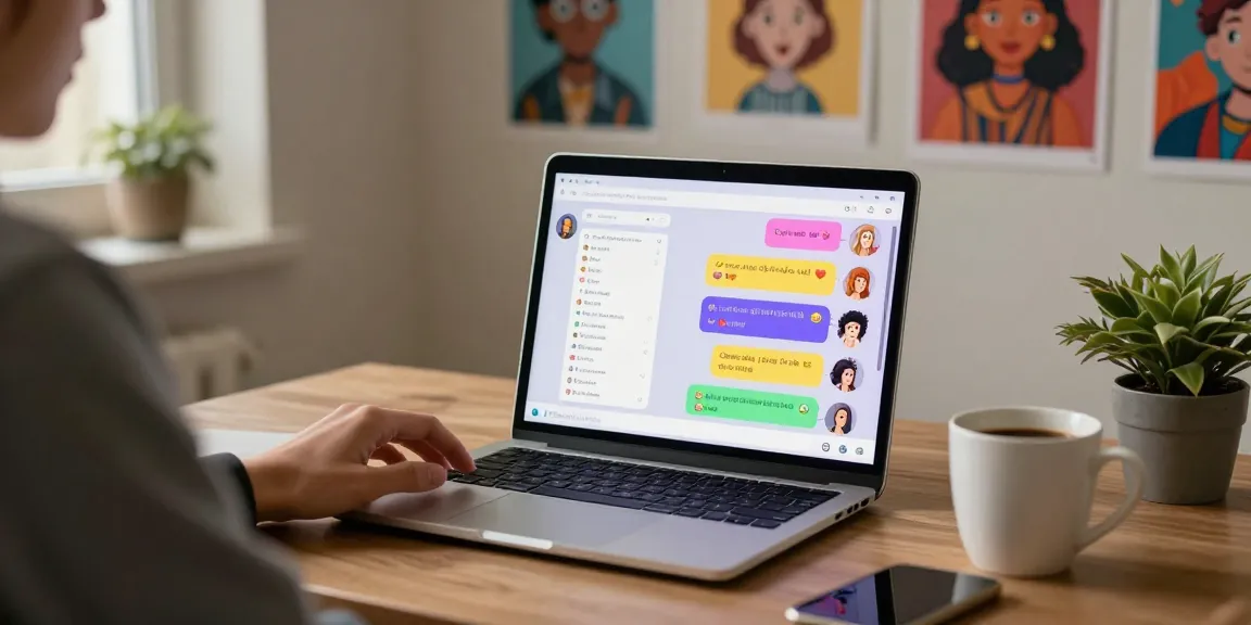 Engaging ai chat nsfw experience with a user interacting with a colorful AI chatbot in a cozy room setting.