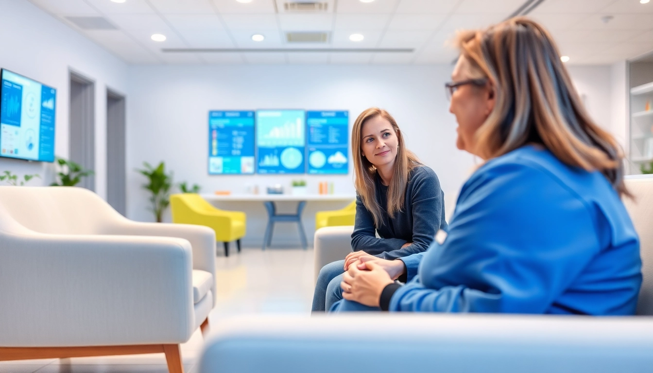 YourGP healthcare consultation in a light-filled clinic with a professional and patient.