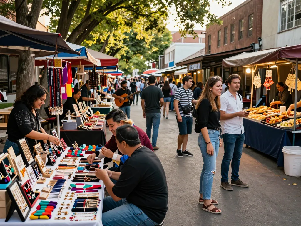 Visit these guys at a lively marketplace, showcasing local arts and culture.