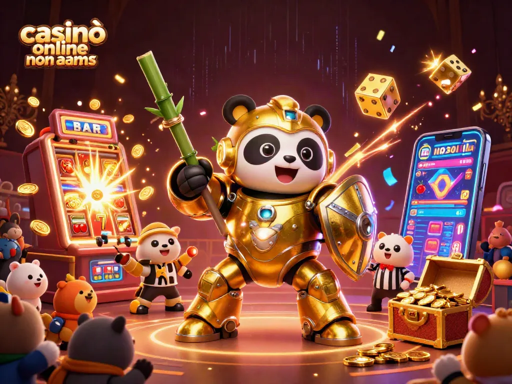 Gioca nei casinò online non AAMS con intro di slot e bonus emozionanti in un'illustrazione vivace.