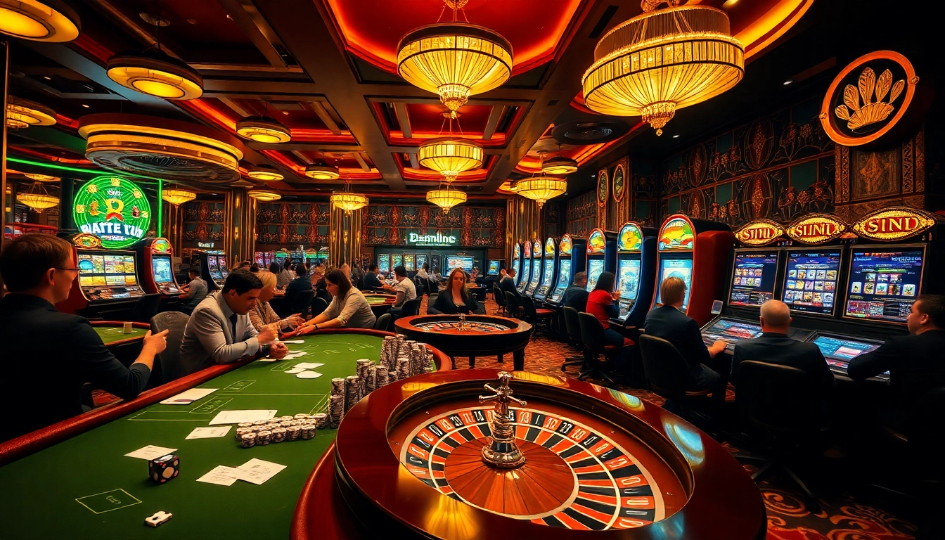 Découvrez l'excitation du casino en ligne Français 2026 avec des joueurs engagés autour de tables de casino vibrantes.