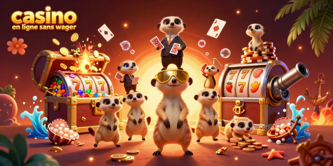 bonus casino en ligne sans wager avec des suricates dans une opération de casino colorée
