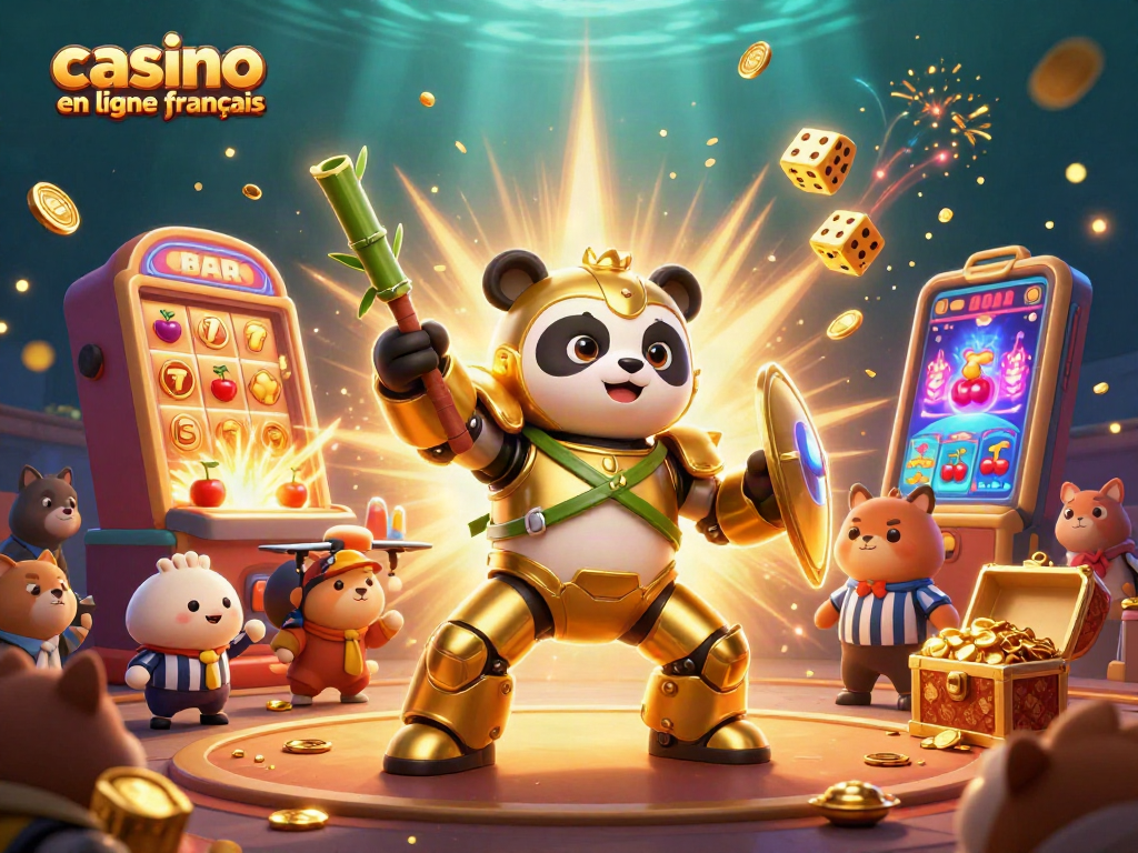 Vivez l'adrénaline du jeu avec notre illustration dynamique de casino en ligne français.
