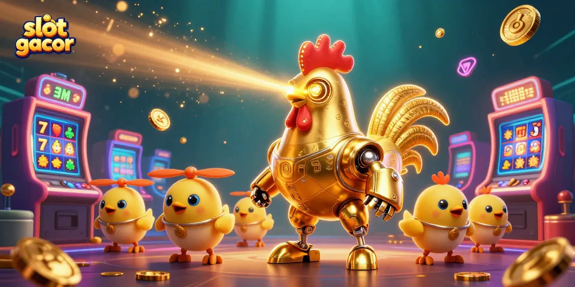Experience the excitement of slot gacor games with dynamic 3D characters engaging in colorful casino adventures.