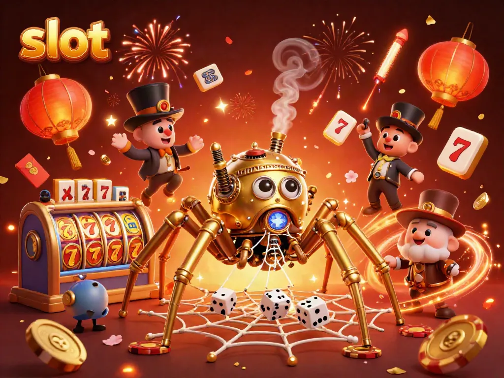 Menangkan jackpot di slot dengan ilustrasi 3D kartun yang megah dan penuh warna.