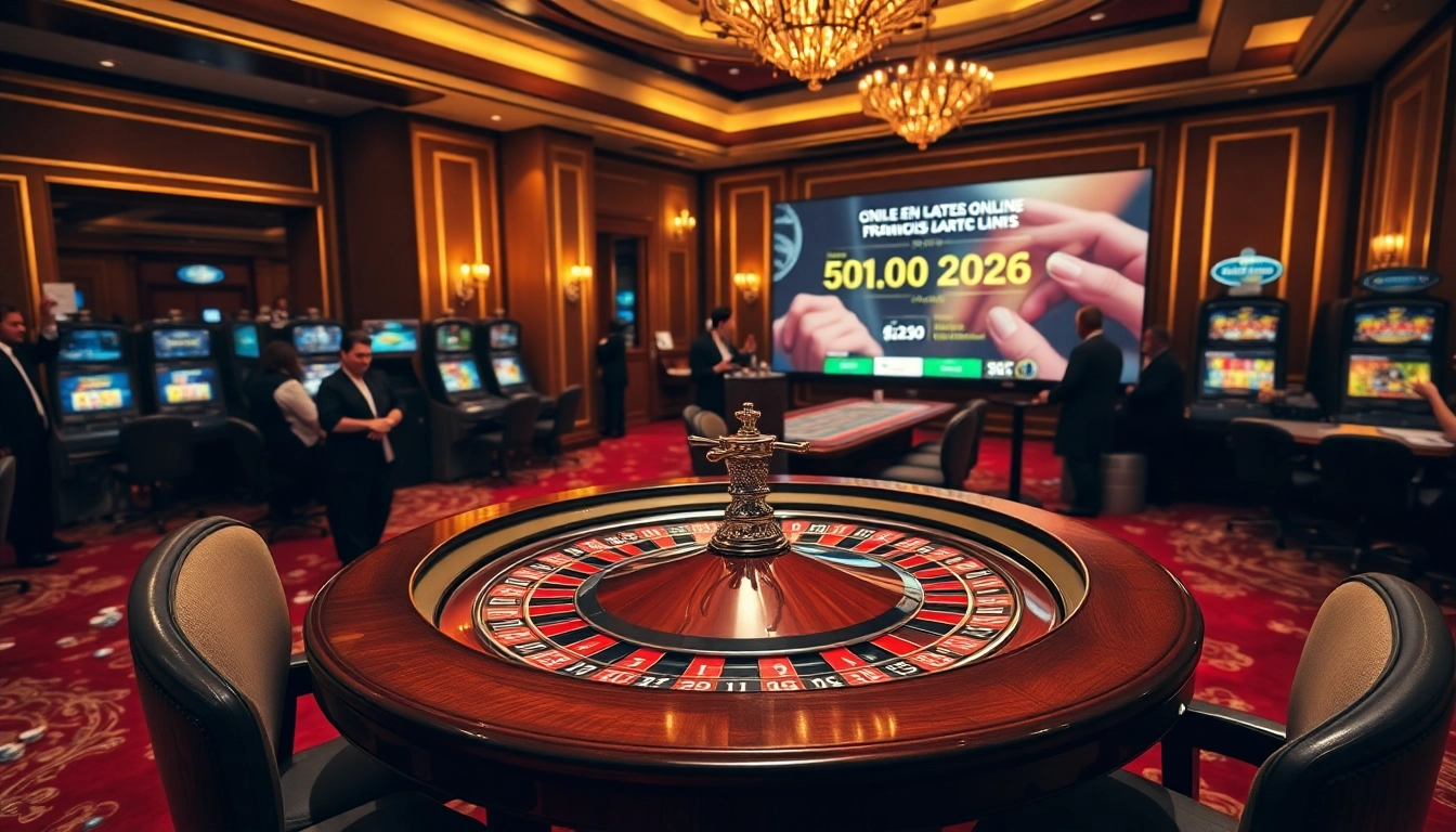 Découvrez l'excitation de casino en ligne Français 2026 avec des tables élégantes et des joueurs captivants.