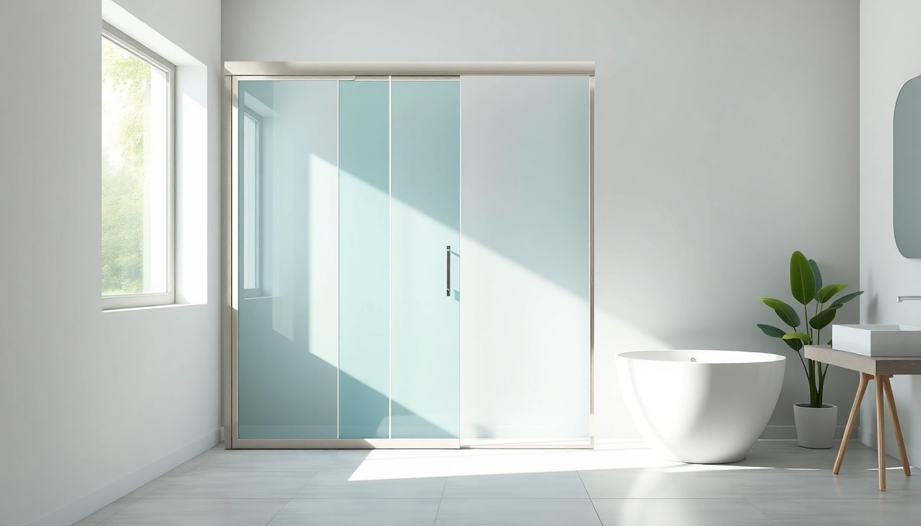 Beautifully designed shower sliding doors enhance a modern bathroom's elegance and functionality.