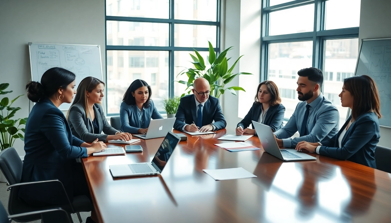 Team discussing Legal Recoveries strategies in a professional office environment.