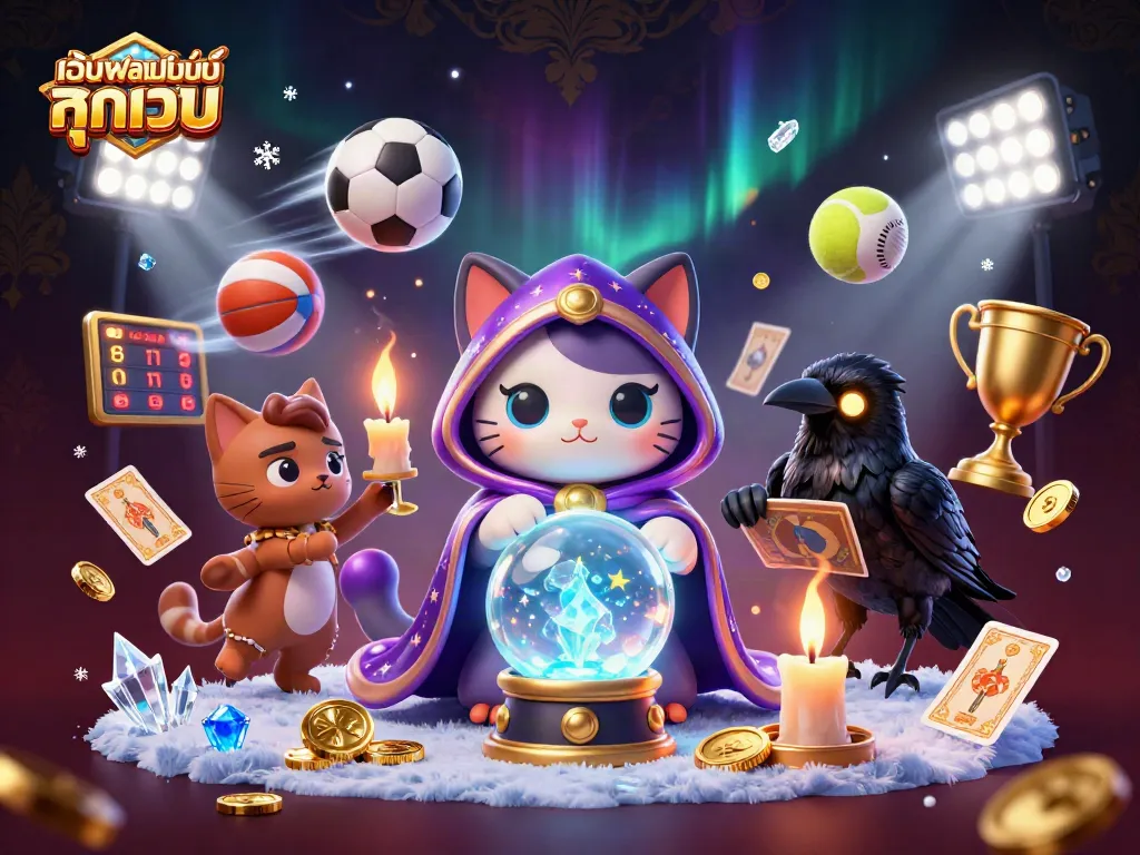 ร่วมสนุกกับ เว็บพนันออนไลน์ ทุกเว็บ โดยมีพิธีกรแมวลึกลับและอีกา พร้อมบรรยากาศที่เต็มไปด้วยความตื่นเต้น