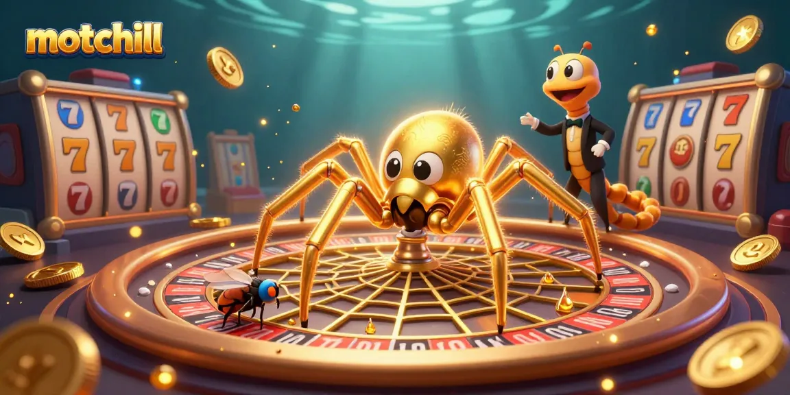 Experience thrilling bets with motchill's golden roulette wheel and vibrant casino elements.