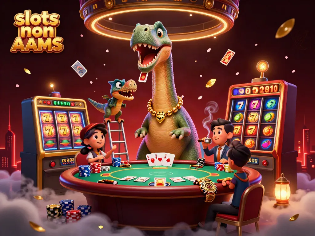 Giocando alle slot non AAMS in un casinò fantastico con personaggi cartoon.