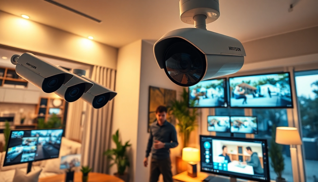 Cámaras Hikvision de alta tecnología instaladas para una seguridad mejorada en hogares y negocios, que muestran soluciones modernas de vigilancia.
