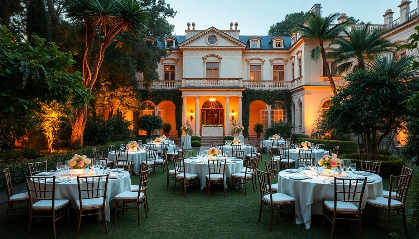 Stowe Venue Hire showcasing a stunning event set up in a beautiful garden setting.