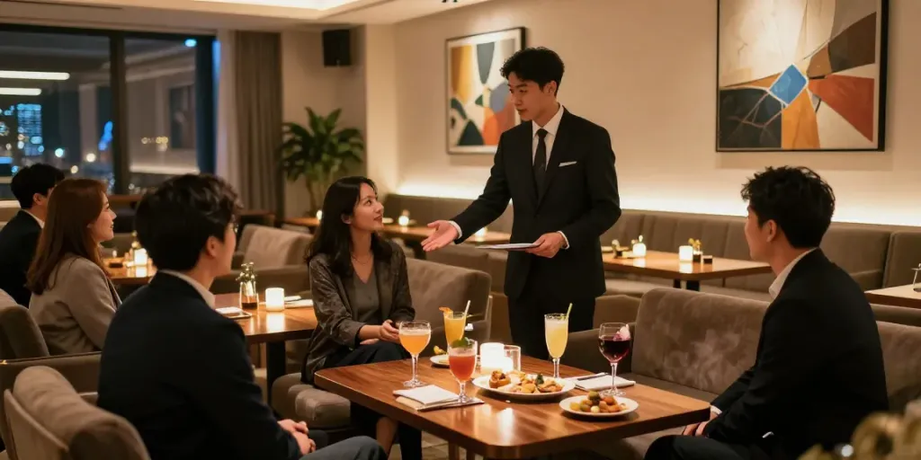 강남타이밍 쩜오의 고급스러운 라운지와 우아한 인테리어 소개