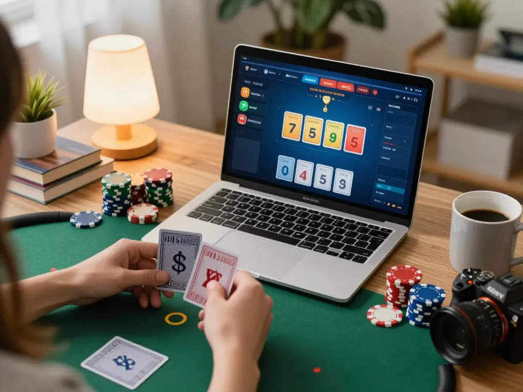 Engaging scene of online poker at home using hidden wiki content for strategic gameplay