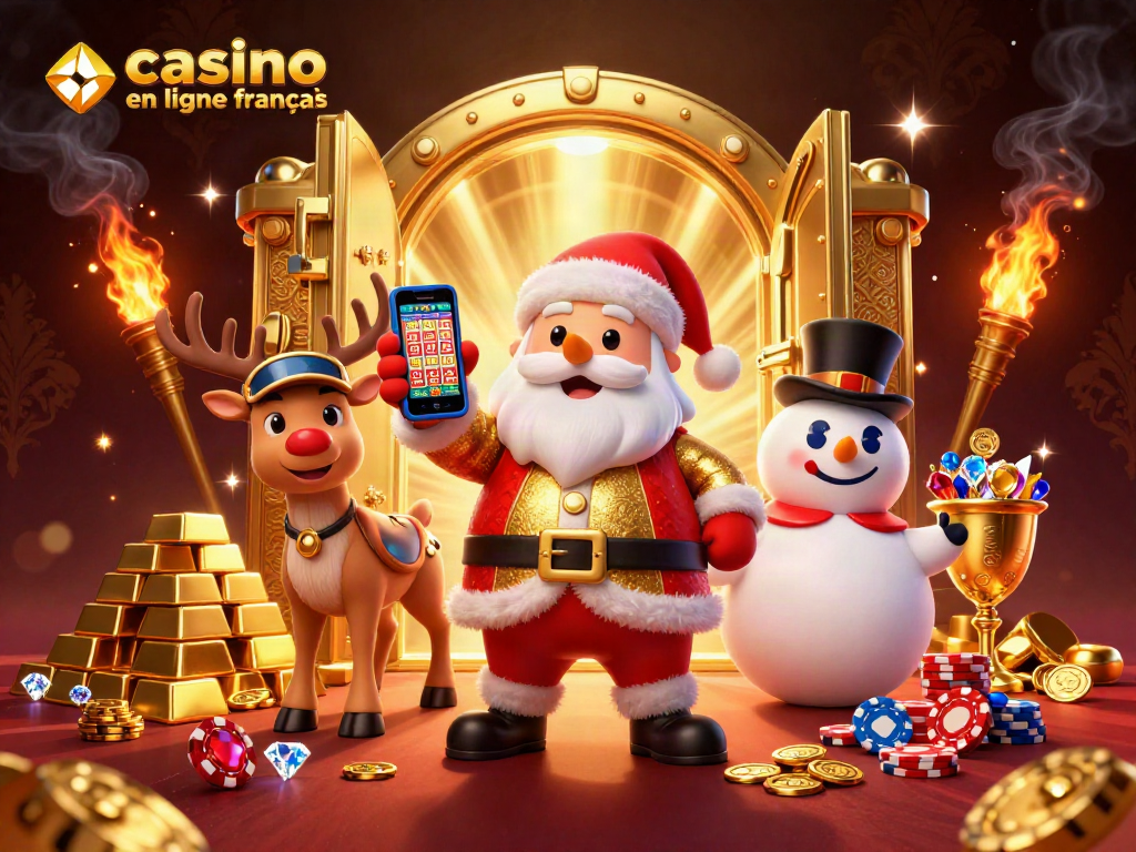 Jouer et gagner avec les casinos en ligne français, profits scintillants dans un décor festif.