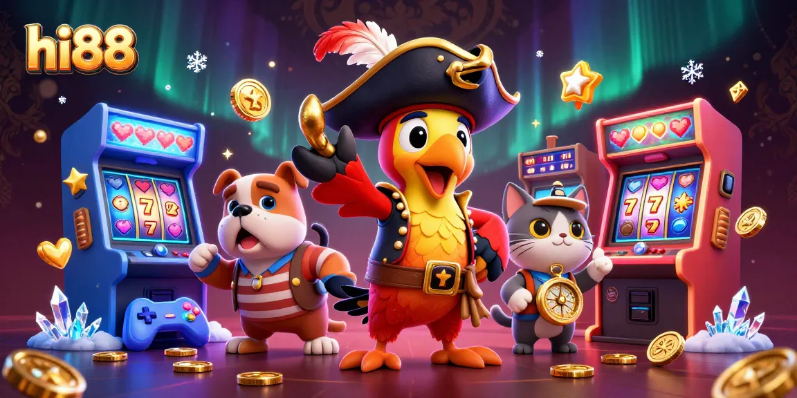 Experience hi88 action with a vibrant casino adventure illustrated in a colorful, engaging scene.