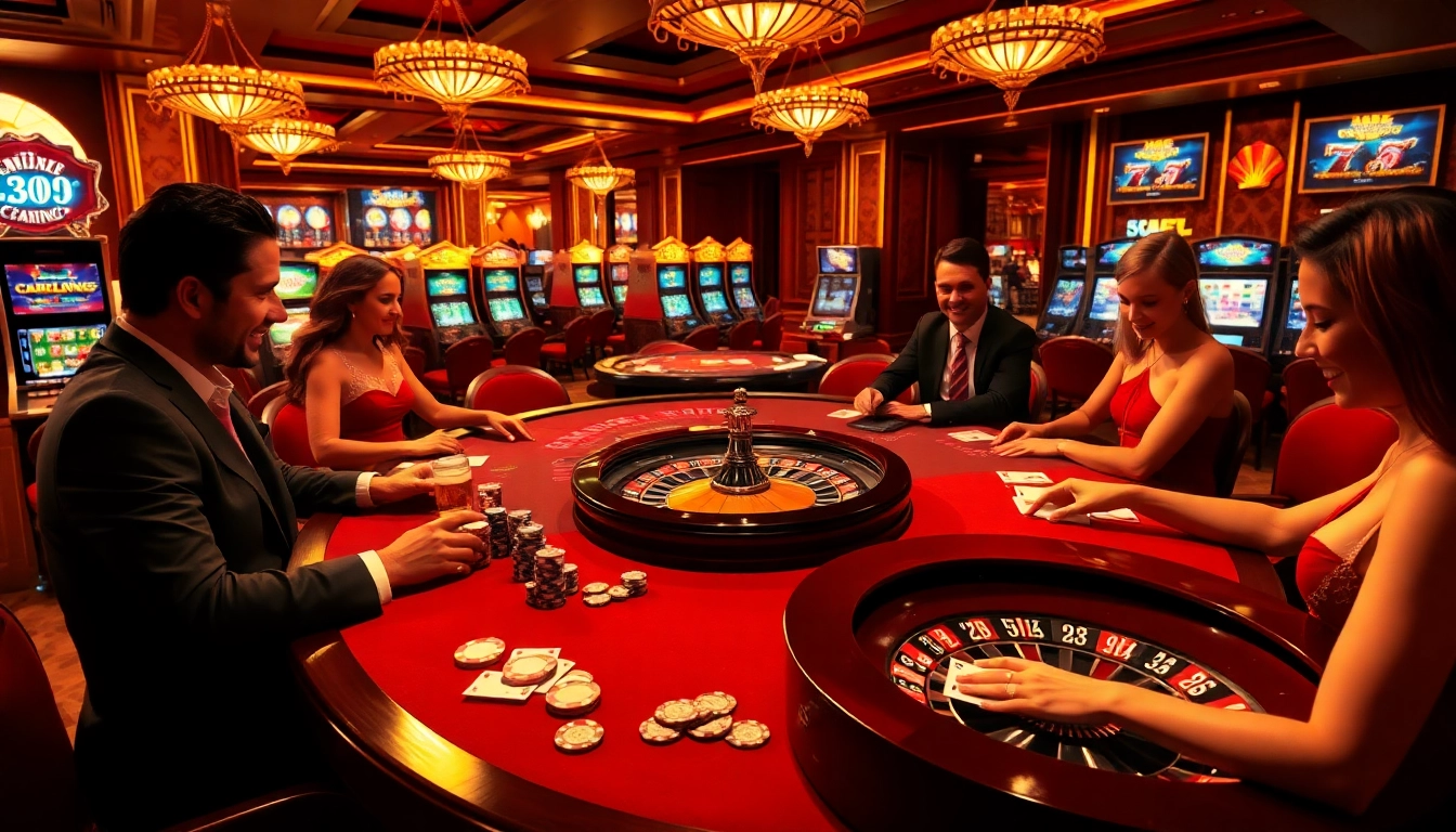 Profiter d'une partie passionnante de blackjack à la table du meilleure casino en ligne avec des jetons et des cartes colorés.