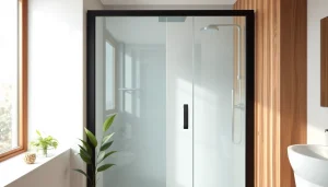 Installer une paroi de douche sirhona avec un design moderne et élégant, en verre transparent.