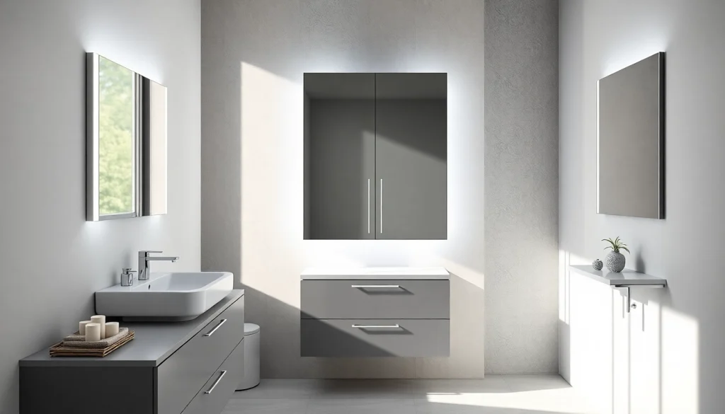 Erleben Sie den sonni Spiegelschrank mit modernem Design und LED-Beleuchtung.