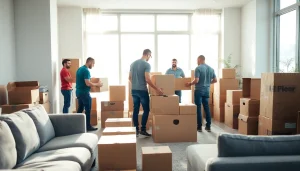Best moving company in Vancouver professionals collaborating expertly in a modern setting.