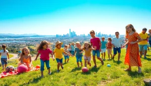 Families having fun at a Wildfire event perth showcasing engaging outdoor activities.